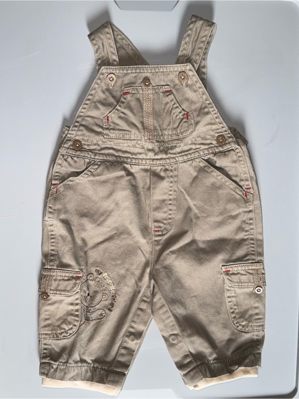 Vintage small wonders Beige Overalls with Subtle Stitching